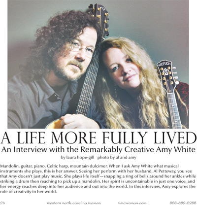 Amy White Interview in Western North Carolina MAgazine